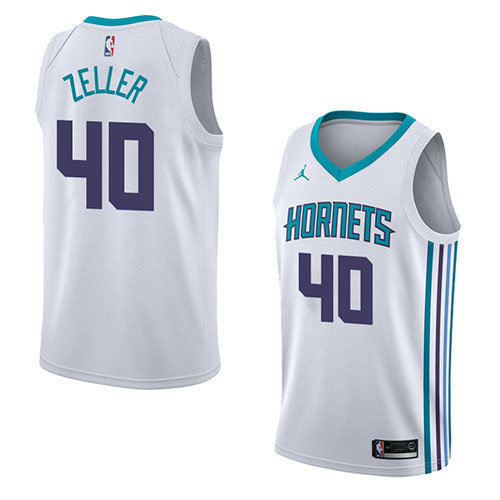 Camiseta baloncesto Cody Zeller 40 Association 2018 Blanco Charlotte Hornets Hombre