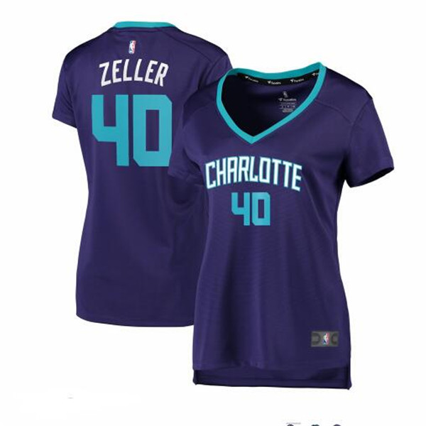 Camiseta baloncesto Cody Zeller 40 statement edition Púrpura Charlotte Hornets Mujer