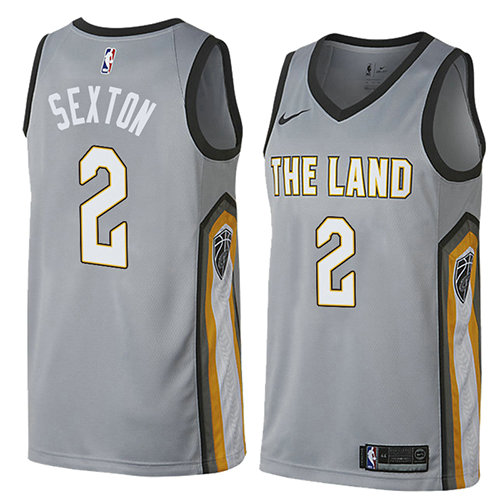 Camiseta baloncesto Collin Sexton 2 Ciudad 2018 Gris Cleveland Cavaliers Hombre