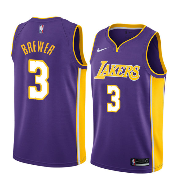 Camiseta baloncesto Corey Brewer 3 Statement 2018 P鐓pura Los Angeles Lakers Hombre