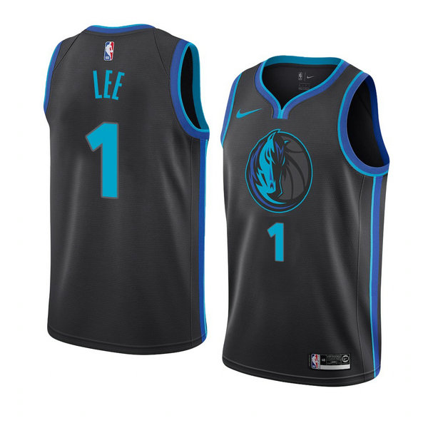 Camiseta baloncesto Courtney Lee 1 Ciudad 2018-19 Azul Dallas Mavericks Hombre