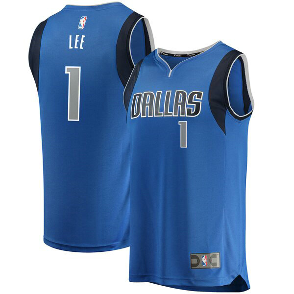 Camiseta baloncesto Courtney Lee 1 Icon Edition Azul Dallas Mavericks Hombre