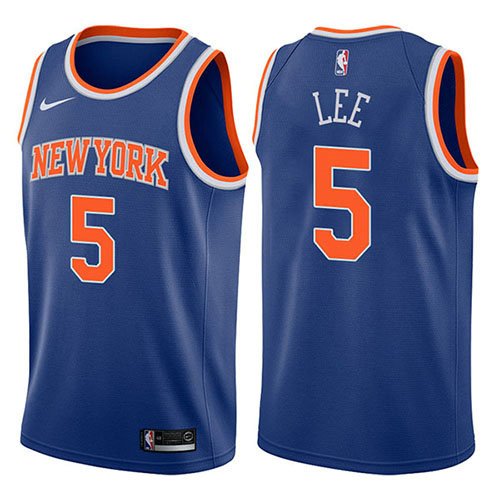 Camiseta baloncesto Courtney Lee 5 Icon 2017-18 Azul New York Knicks Hombre