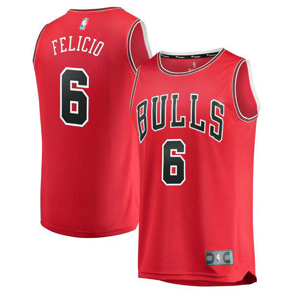 Camiseta baloncesto Cristiano Felicio 6 2019 Rojo Chicago Bulls Hombre