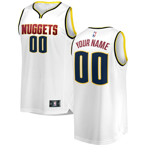 Camiseta baloncesto Custom 0 2018-2019 Association Edition Blanco Denver Nuggets Hombre