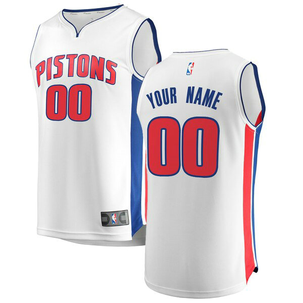 Camiseta baloncesto Custom 0 Association Edition Blanco Detroit Pistons Hombre