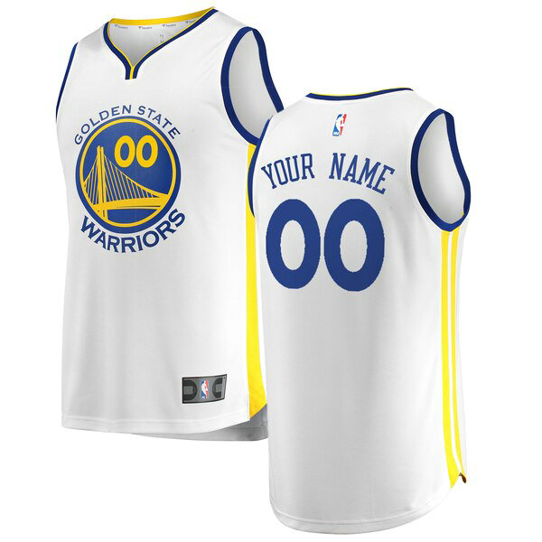Camiseta baloncesto Custom 0 Association Edition Blanco Golden State Warriors Hombre