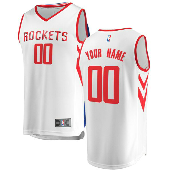Camiseta baloncesto Custom 0 Association Edition Blanco Houston Rockets Hombre