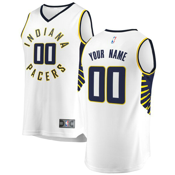 Camiseta baloncesto Custom 0 Association Edition Blanco Indiana Pacers Hombre