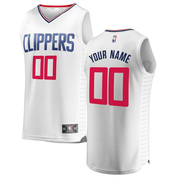 Camiseta baloncesto Custom 0 Association Edition Blanco Los Angeles Clippers Hombre