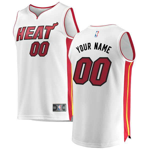 Camiseta baloncesto Custom 0 Association Edition Blanco Miami Heat Hombre