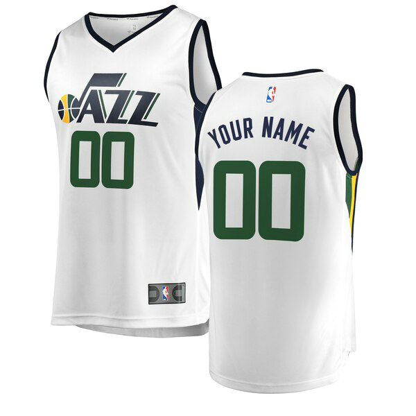 Camiseta baloncesto Custom 0 Association Edition Blanco Utah Jazz Hombre