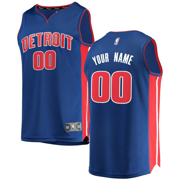 Camiseta baloncesto Custom 0 Icon Edition Azul Detroit Pistons Hombre