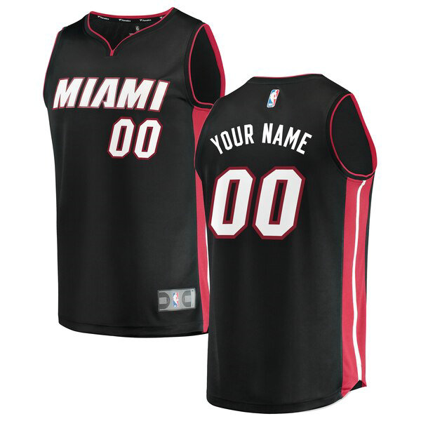 Camiseta baloncesto Custom 0 Icon Edition Negro Miami Heat Hombre
