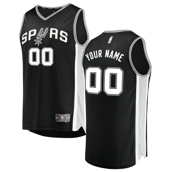 Camiseta baloncesto Custom 0 Icon Edition Negro San Antonio Spurs Hombre