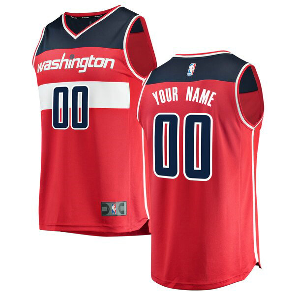Camiseta baloncesto Custom 0 Icon Edition Rojo Washington Wizards Hombre
