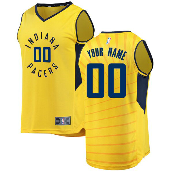 Camiseta baloncesto Custom 0 Statement Edition Amarillo Indiana Pacers Hombre