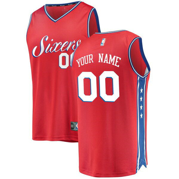 Camiseta baloncesto Custom 0 Statement Edition Rojo Philadelphia 76ers Hombre