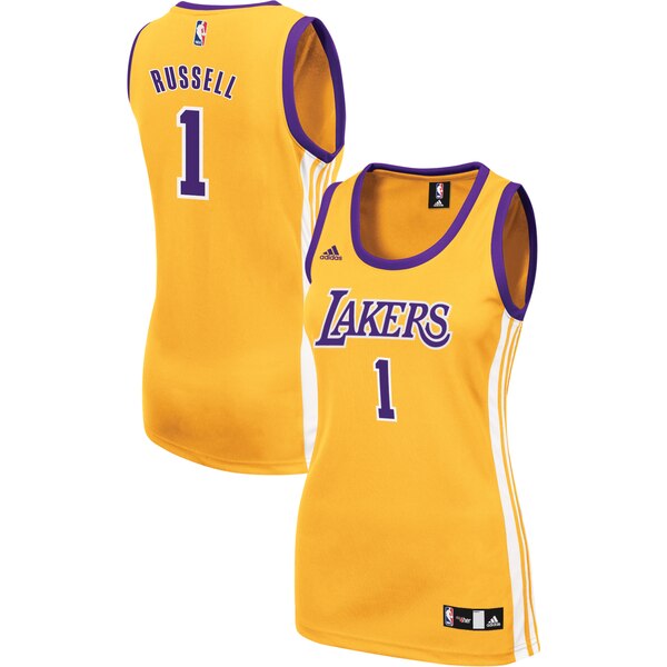 Camiseta baloncesto D'Angelo Russell 1 Réplica Amarillo Los Angeles Lakers Mujer