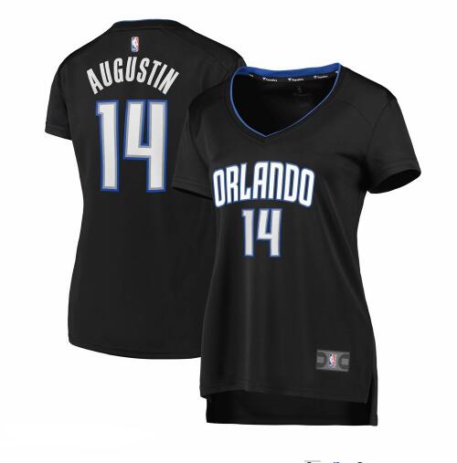 Camiseta baloncesto DJ Augustin 14 icon edition Negro Orlando Magic Mujer