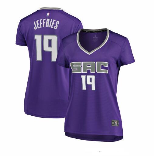 Camiseta baloncesto DaQuan Jeffries 19 icon edition Púrpura Sacramento Kings Mujer