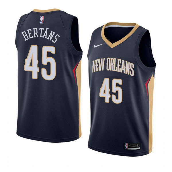 Camiseta baloncesto Dairis Bertans 45 Icon 2018 Azul New Orleans Pelicans Hombre