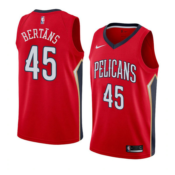 Camiseta baloncesto Dairis Bertans 45 Statement 2018 Rojo New Orleans Pelicans Hombre