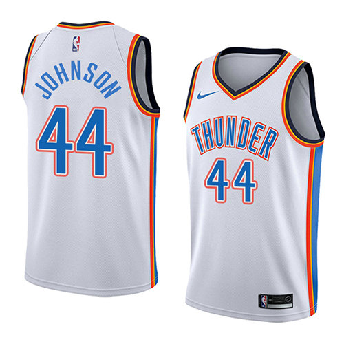 Camiseta baloncesto Dakari Johnson 44 Association 2018 Blanco Oklahoma City Thunder Hombre