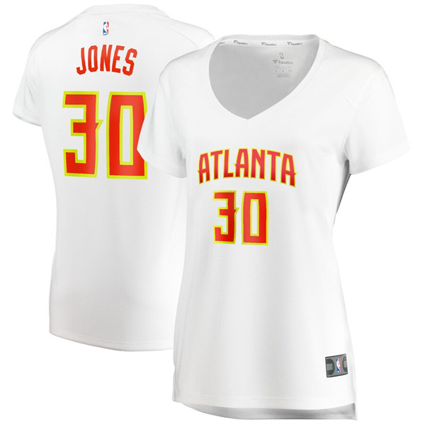 Camiseta baloncesto Damian Jones 30 association edition Blanco Atlanta Hawks Mujer