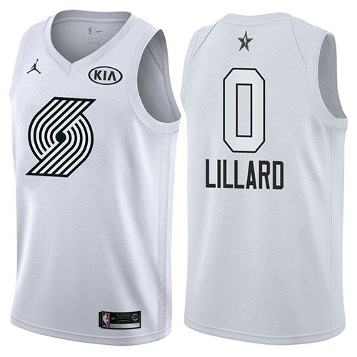 Camiseta baloncesto Damian Lillard 0 Blanco All Star 2018 Hombre