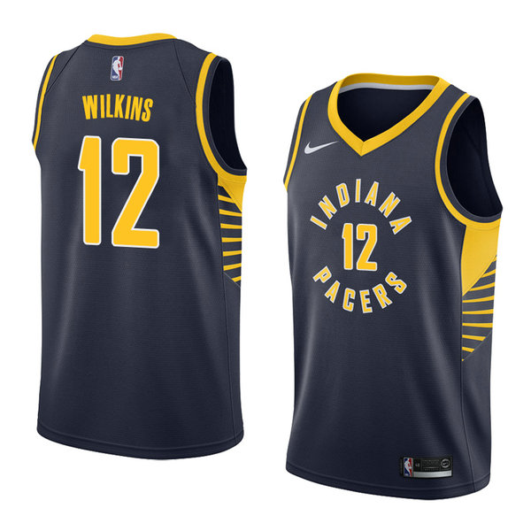 Camiseta baloncesto Damien Wilkins 12 Icon 2018 Azul Indiana Pacers Hombre