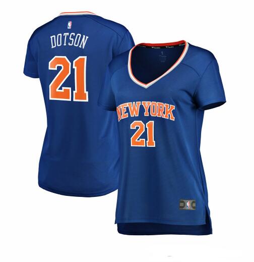 Camiseta baloncesto Damyean Dotson 21 icon edition Azul New York Knicks Mujer