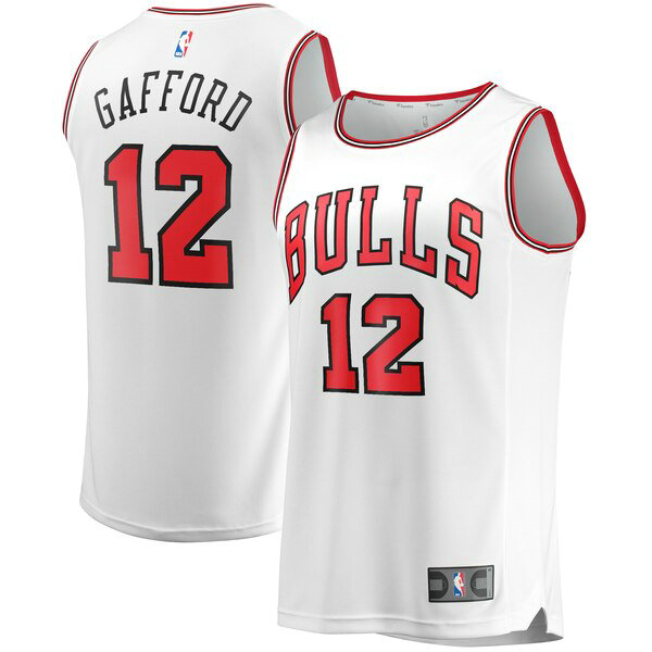Camiseta baloncesto Daniel Gafford 12 2019 Blanco Chicago Bulls Hombre