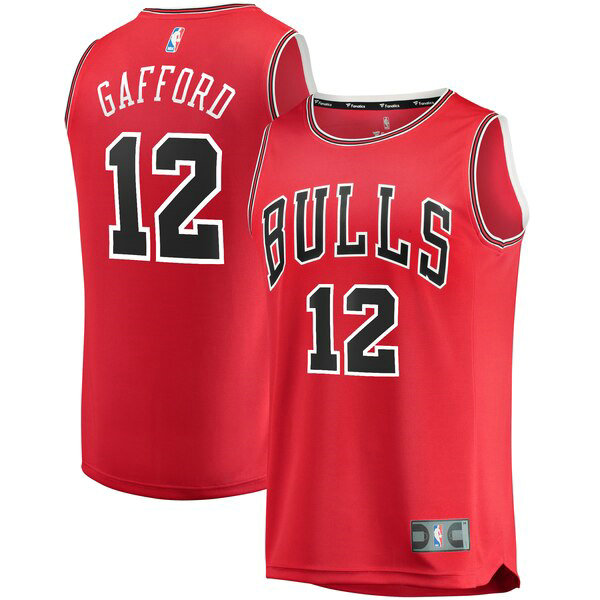 Camiseta baloncesto Daniel Gafford 12 2019 Rojo Chicago Bulls Hombre