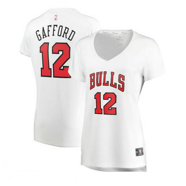 Camiseta baloncesto Daniel Gafford 12 association edition Blanco Chicago Bulls Mujer