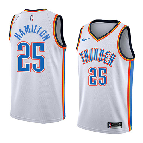 Camiseta baloncesto Daniel Hamilton 25 Association 2018 Blanco Oklahoma City Thunder Hombre