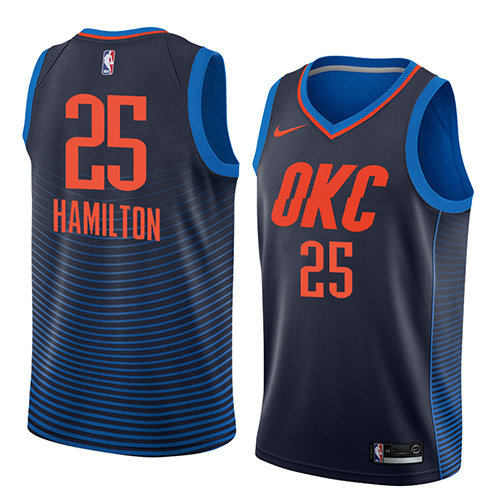 Camiseta baloncesto Daniel Hamilton 25 Statement 2018 Azul Oklahoma City Thunder Hombre
