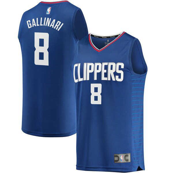 Camiseta baloncesto Danilo Gallinari 8 Icon Edition Azul Los Angeles Clippers Hombre