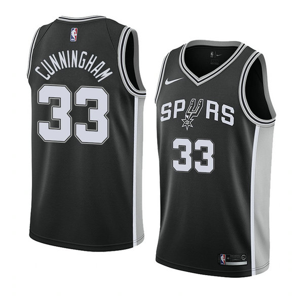 Camiseta baloncesto Dante Cunningham 33 Icon 2018 Negro San Antonio Spurs Hombre