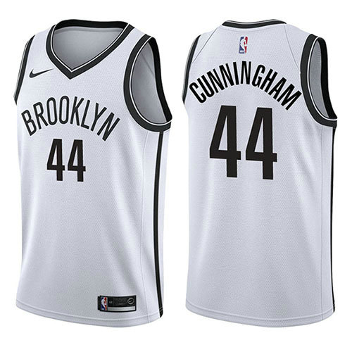 Camiseta baloncesto Dante Cunningham 44 Association 2017-18 Blanco Brooklyn Nets Hombre