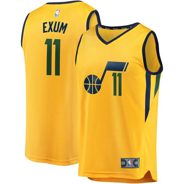 Camiseta baloncesto Dante Exum 11 Statement Edition Amarillo Utah Jazz Hombre
