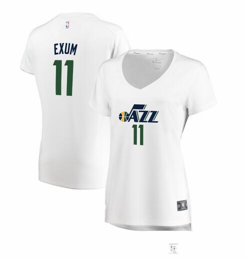 Camiseta baloncesto Dante Exum 11 association edition Blanco Utah Jazz Mujer