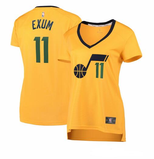 Camiseta baloncesto Dante Exum 11 statement edition Amarillo Utah Jazz Mujer