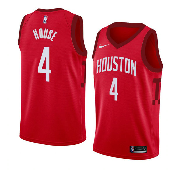 Camiseta baloncesto Danuel House 4 Earned 2018-19 Rojo Houston Rockets Hombre