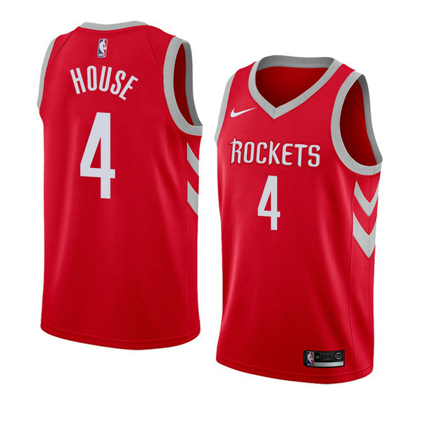 Camiseta baloncesto Danuel House 4 Icon 2018 Rojo Houston Rockets Hombre