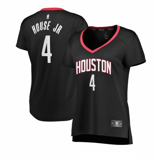 Camiseta baloncesto Danuel House Jr. 4 statement edition Negro Houston Rockets Mujer
