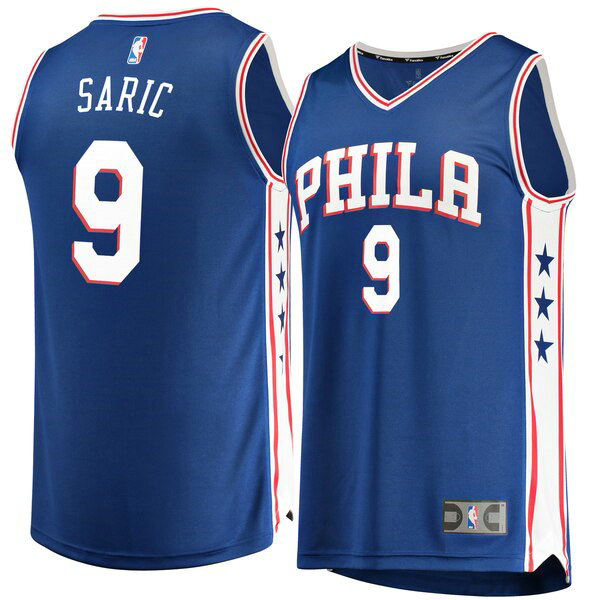 Camiseta baloncesto Dario Saric 9 Icon Edition Azul Philadelphia 76ers Hombre