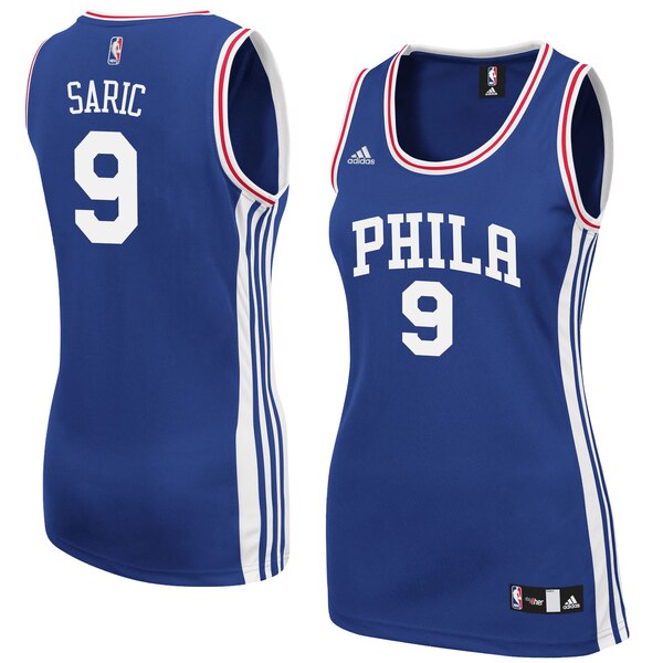 Camiseta baloncesto Dario Saric 9 Réplica Azul Philadelphia 76ers Mujer