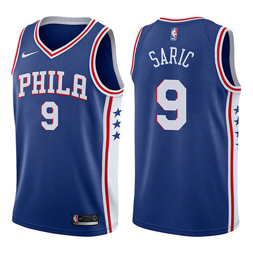 Camiseta baloncesto Dario Saric 9 Swingman Icon 2017-18 Azul Philadelphia 76ers Hombre