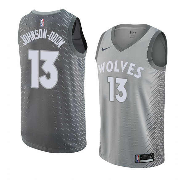 Camiseta baloncesto Darius Johnson-Odom 13 Ciudad 2018 Gris Minnesota Timberwolves Hombre